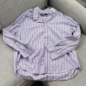 Vineyard Vines Red and Blue Plaid Men's Shirt